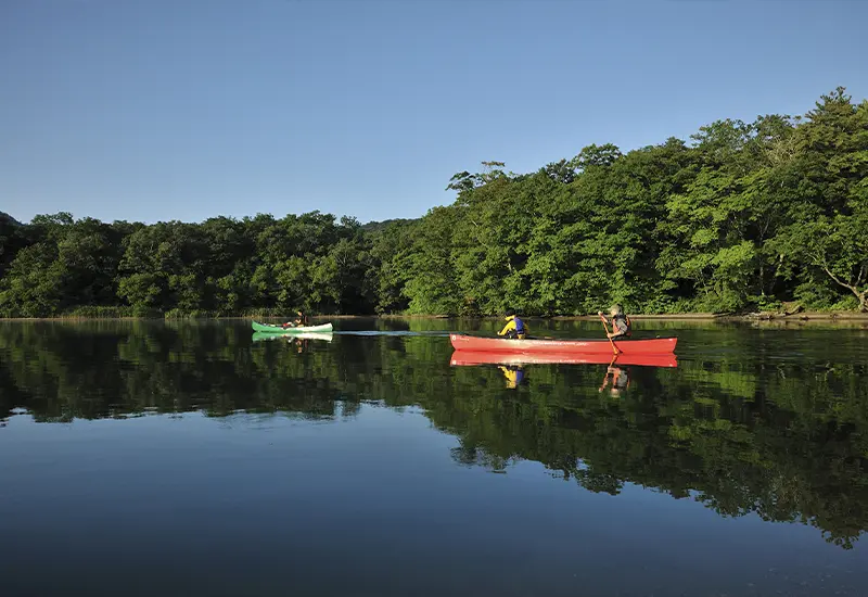 Canoeing, kayaking, and rambling at Lake Towadako