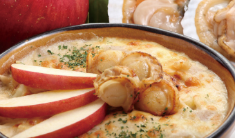 Entry item in 2018 Competition Pom Pom Gratin with Scallop & Aomori Apple
