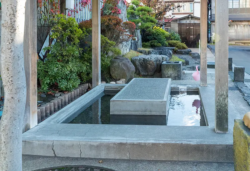 浅虫温泉　足湯、釣り体験