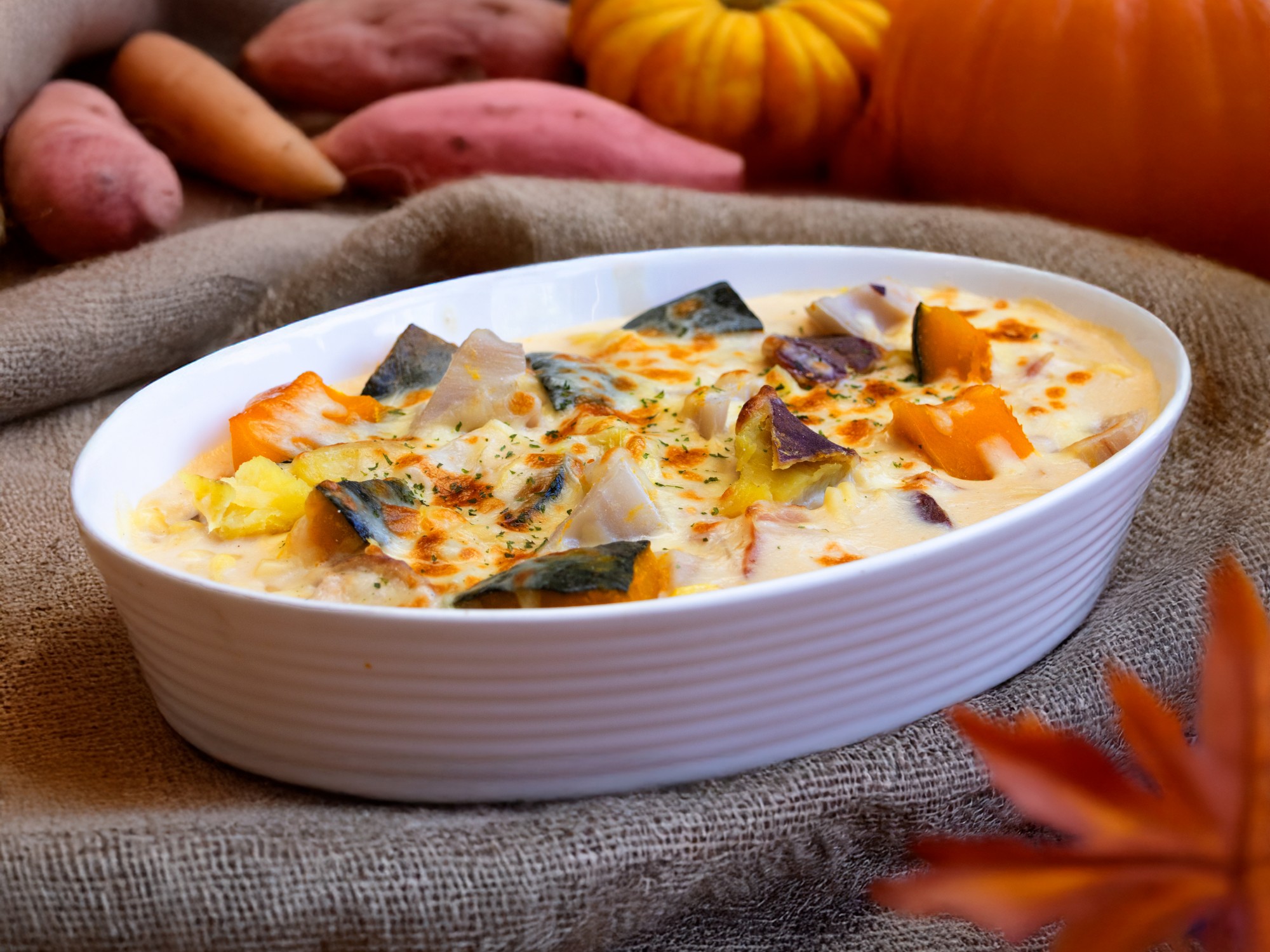 ごろごろ秋野菜のグラタン